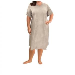 NEW ON THE PLUS SIDE cotton ultra soft short sleeve sleep tee - plus in grey